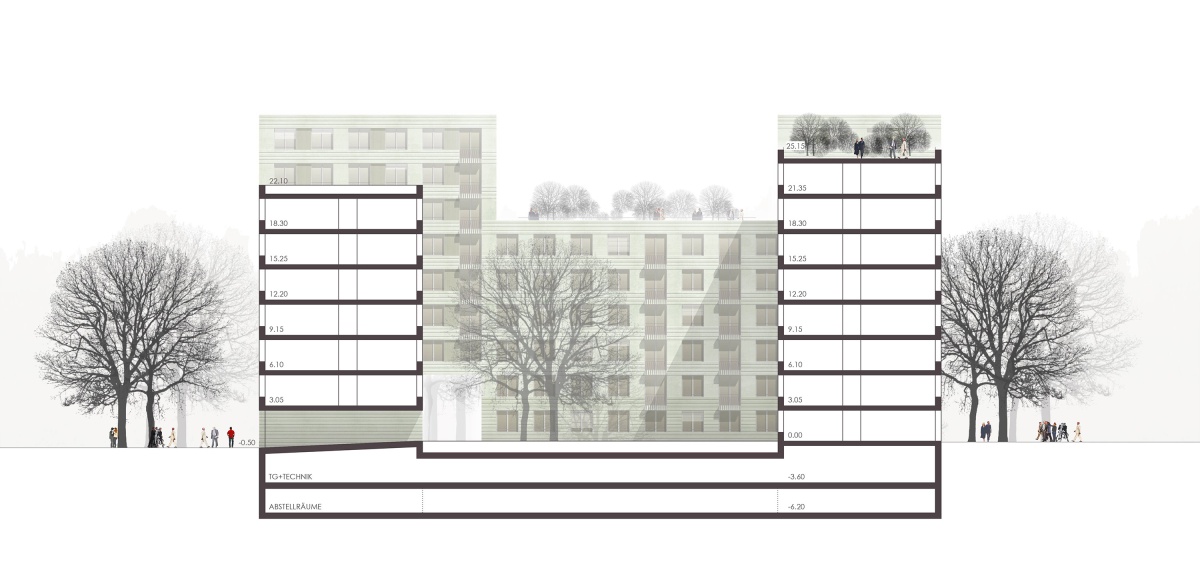 WBW Wohnungsbau und KiTa Bayernkaserne WA5, München - 7 WBW Wohnungsbau und KiTa Bayernkaserne WA5, München - 7